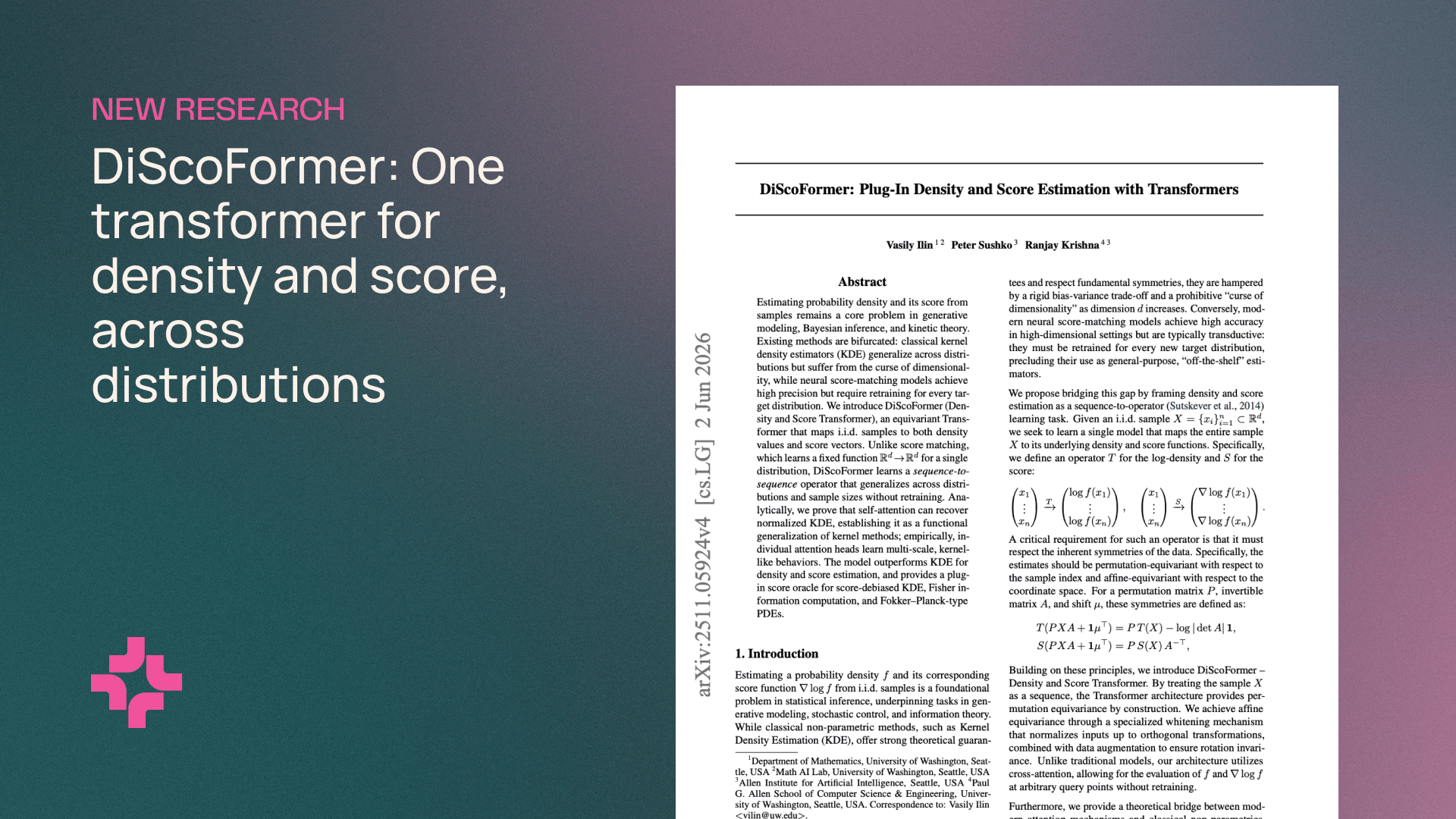 DiScoFormer: Unifying Density and Score Estimation for Next-Gen Generative AI