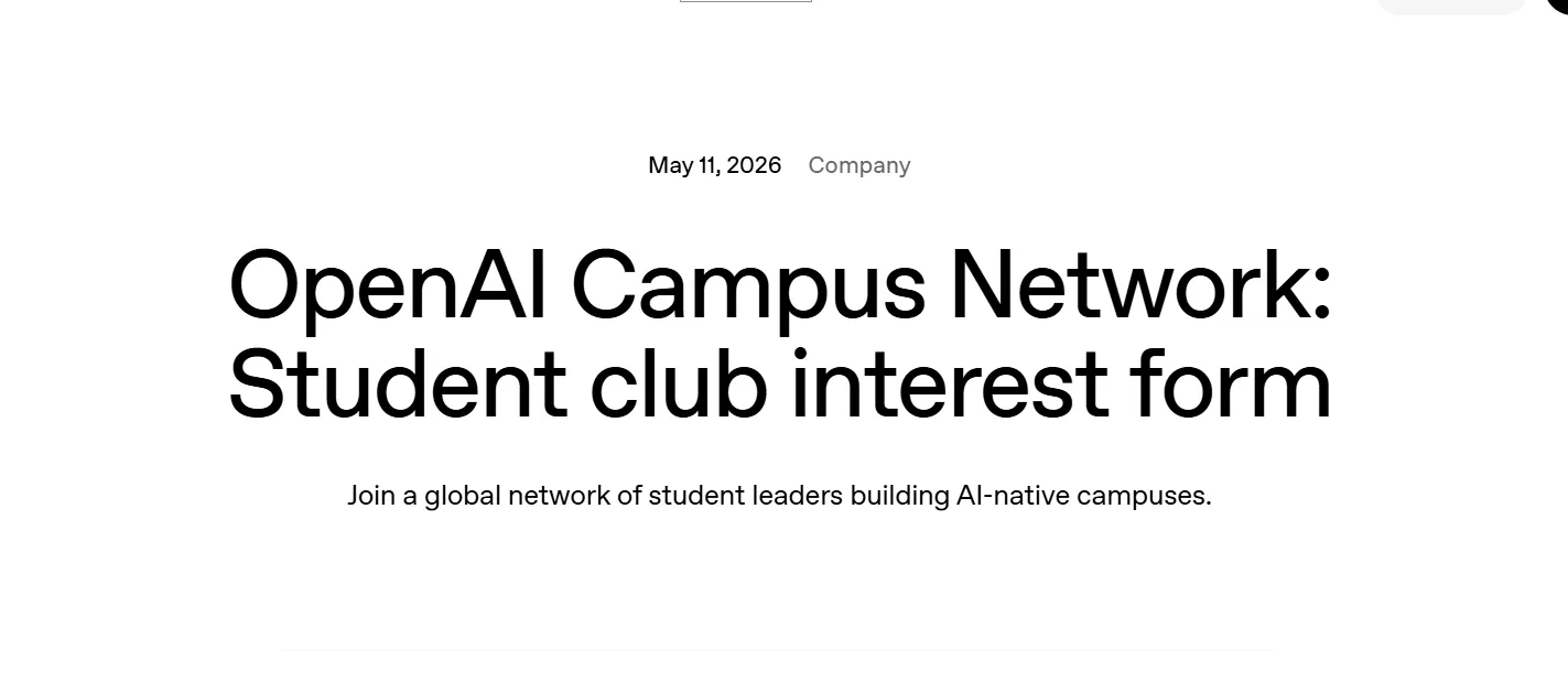 OpenAI Launches Global Campus Network to Empower University AI Clubs