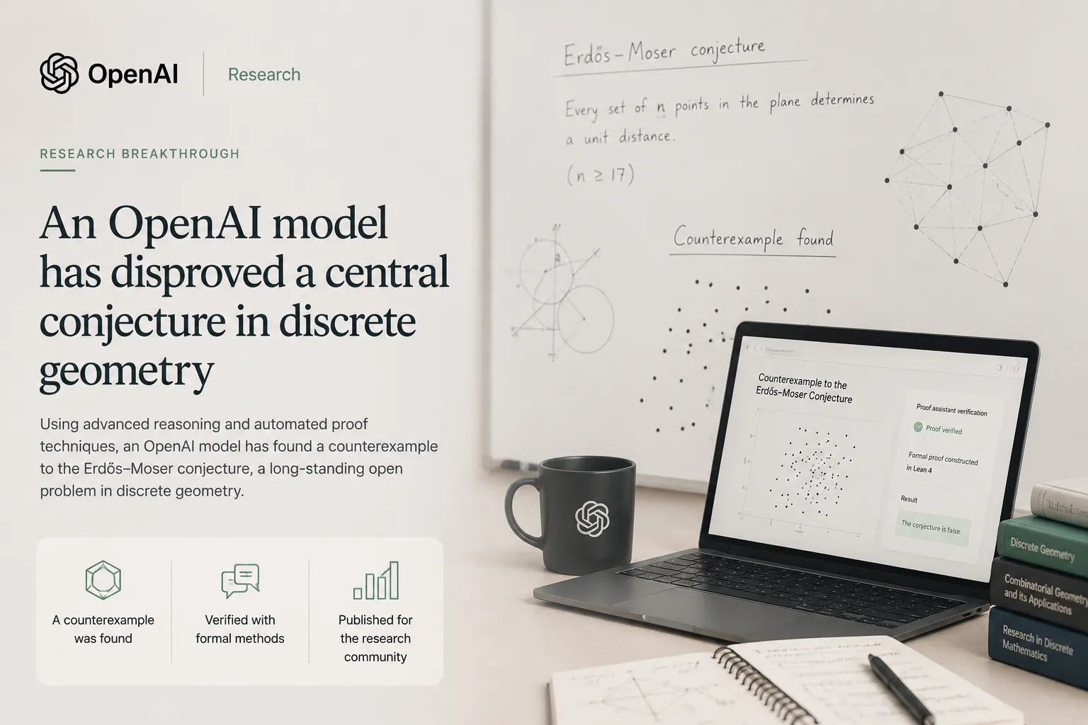 OpenAI AI Shatters 80-Year Math Conjecture in Discrete Geometry