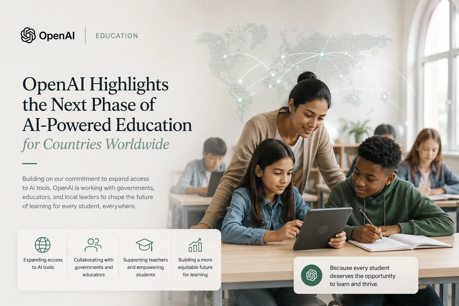 OpenAI Highlights the Next Phase of AI-Powered Education for Countries Worldwide